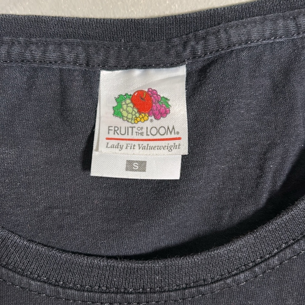 AC DC Women’s Fruit of The Loom 100% Cotton Y2K Black T-Shirt Size Small - Picture 3 of 9